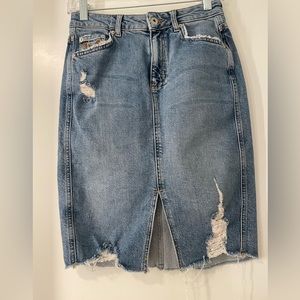 Anthropologie Pilcro Slim Denim Skirt